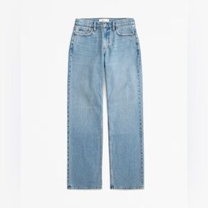 Abercrombie low rise baggy jean medium wash